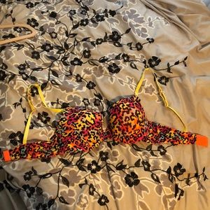 Orange Cheetah Bra